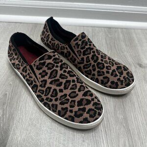 Skechers Street LA Poppy Lo‎ Shoes Womens 11 Leopard Print Slip On Comfort